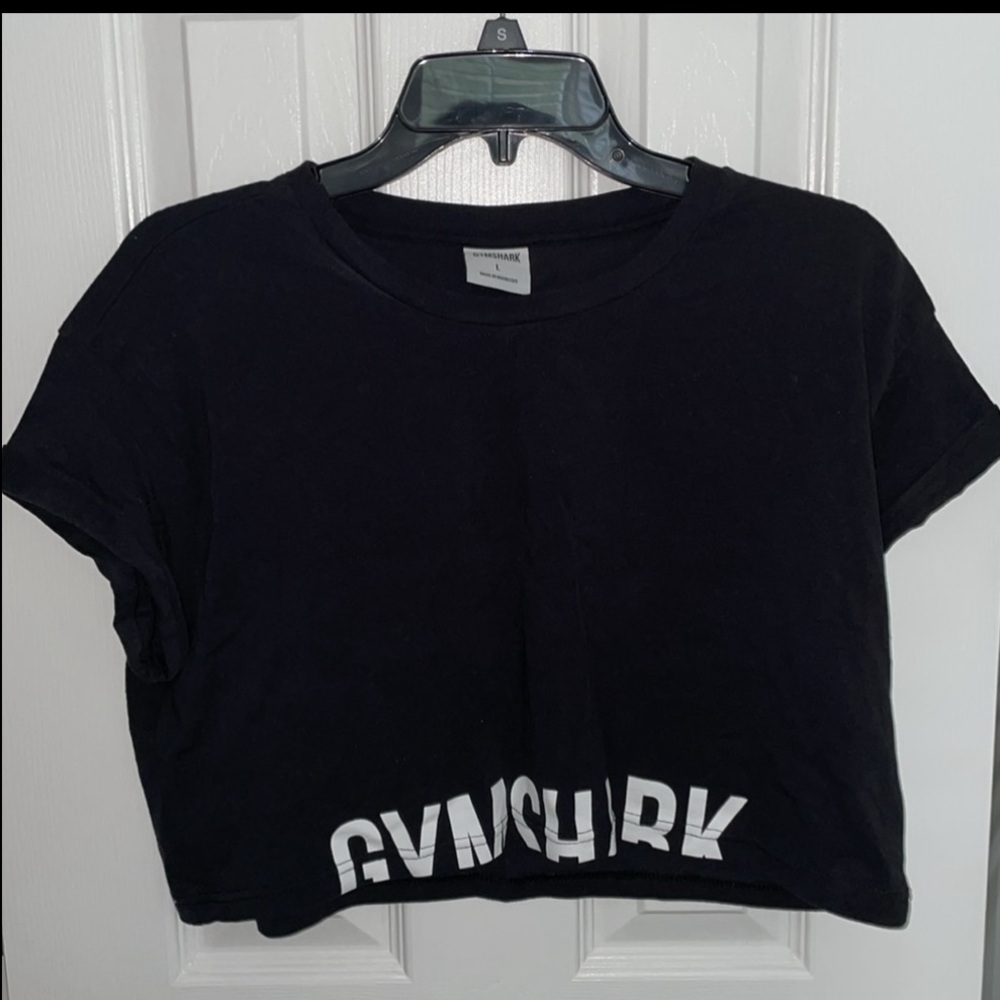 Gymshark Black Tee with White Logo